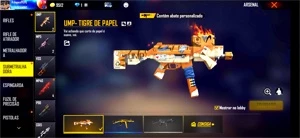 Conta com diversas skins - Free Fire