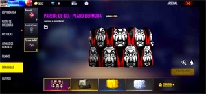 Conta com diversas skins - Free Fire