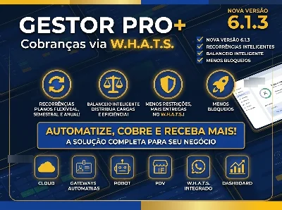 Gestor PRO+ | Sistema de Cobrança - Sites, Lojas e Sistemas Prontos Sites e Scripts