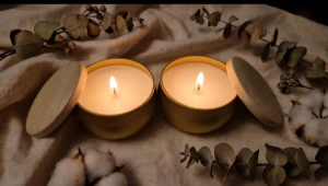Vela Aromática Artesanal na Lata com Tampa - Artesanato e Personalizados