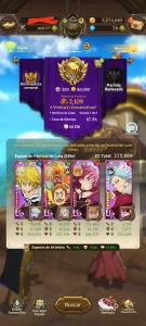 Conta de 7ds lvl. 77 2.900kk com time de pecados - Seven Deadly Sins