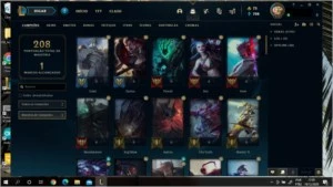 Conta League of Legends 3 skins míticas LOL