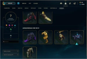 Conta LOL 73 Skins / Platina 2 - League of Legends