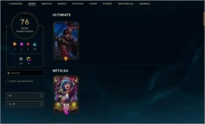 Conta LOL 73 Skins / Platina 2 - League of Legends