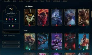 Conta LOL 73 Skins / Platina 2 - League of Legends
