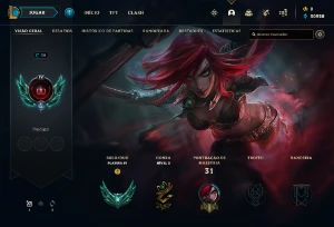 Conta PLATINA 4 | 65% Win - Lol (League Of Legends) Elomoon