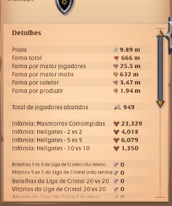 Conta albion online bastante fama e coleta t8 667M de fama