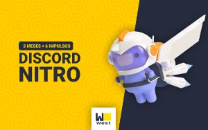 Discord Nitro Gaming - 3 Meses + 6 IMPULSOS - Premium