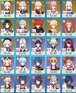 Ayaka, Ayato, Kazuha e mais AR57 Armas t5 - Genshin Impact