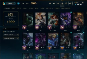 Unranked com TODOS os Champs e 183 Skins ( JG / ADC / SUP ) - League of Legends LOL