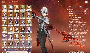 CONTA AR 60 Arlecchino + Assinatura - 21 T5 & 14 Armas 5* - Genshin Impact