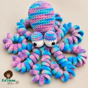Polvo Unicórnio Amigurumi - Artesanato e Personalizados