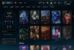 Unranked com TODOS os champs e 193 Skins ( MAIN JG ) - League of Legends LOL