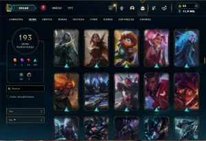 Unranked com TODOS os champs e 193 Skins ( MAIN JG ) - League of Legends LOL
