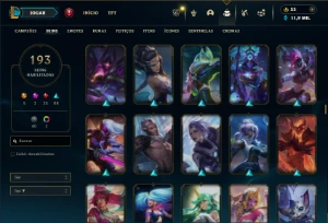 Unranked com TODOS os champs e 193 Skins ( MAIN JG ) - League of Legends LOL