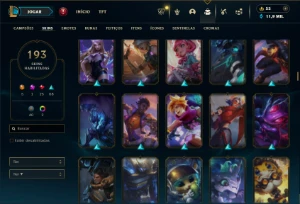 Unranked com TODOS os champs e 193 Skins ( MAIN JG ) - League of Legends LOL
