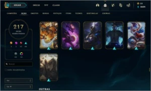 CONTA TOP, COM 217 SKINS, 108 CAMPEÕES - League of Legends LOL