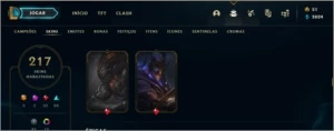 CONTA TOP, COM 217 SKINS, 108 CAMPEÕES - League of Legends LOL