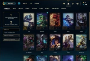 Conta bronze 1 com 20 champs e 1 skin - League of Legends LOL