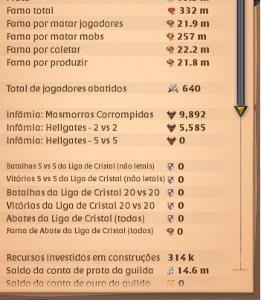 🔥 Conta TOP Albion Online | Full Coleta T8 • 330M Fame • 8