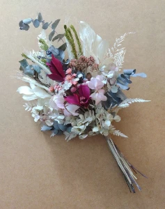 Arranjo flores desidratadas - Marsala - Artesanato e Personalizados