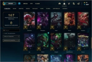 Conta bronze 2 Boa para smurfar com 18 skins e 49 champs - League of Legends LOL