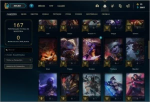 Conta bronze 2 Boa para smurfar com 18 skins e 49 champs - League of Legends LOL