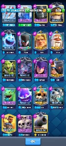 Conta de Clash Royale avançada, nível 41 e arena 21