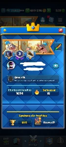 Conta de Clash Royale avançada, nível 41 e arena 21