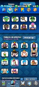 Conta de Clash Royale avançada, nível 41 e arena 21