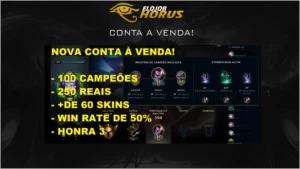 CONTA GOLD 4 100 CHAMPIONS +DE 60 SKINS - League of Legends LOL