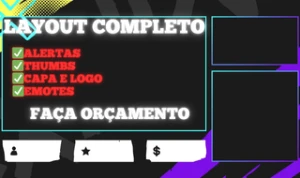 Layout Completo Animado | Twitch | Youtube | Trovo | - Serviços Digitais