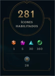 Conta lol 101 skins, diamante 4 na season 8. Atual: plat 4 - League of Legends