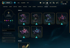 Platina 3 com 35 Champs e 41 Skins - League of Legends LOL