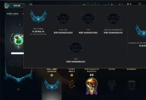 Platina 3 com 35 Champs e 41 Skins - League of Legends LOL