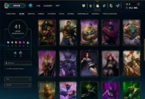 Platina 3 com 35 Champs e 41 Skins - League of Legends LOL