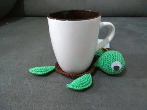 Porta caneca/copo em Crochê - Artesanato e Personalizados