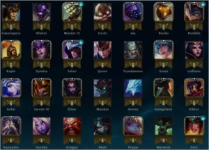 Conta MESTRE 150PDL+ 63 champions e 32 skins. - League of Legends LOL