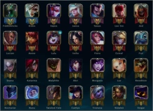 Conta MESTRE 150PDL+ 63 champions e 32 skins. - League of Legends LOL