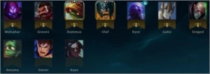 Conta MESTRE 150PDL+ 63 champions e 32 skins. - League of Legends LOL
