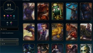 CONTA LOL C/91 SKINS - League of Legends