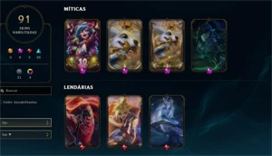 CONTA LOL C/91 SKINS - League of Legends