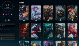 CONTA LOL C/91 SKINS - League of Legends