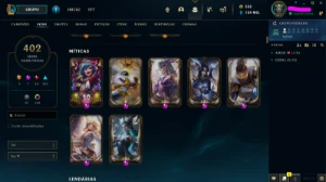 Conta Lol Diamante Iv - Lvl 647 - 402 Skins e muito mais!! - League of Legends