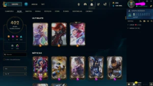 Conta Lol Diamante Iv - Lvl 647 - 402 Skins e muito mais!! - League of Legends
