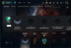 Conta prata 4 com 72 Champs e 42 skins (Criada em 2012) - League of Legends LOL