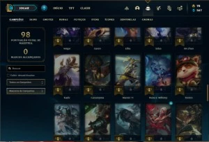 Conta prata 4 com 72 Champs e 42 skins (Criada em 2012) - League of Legends LOL