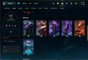 Conta prata 4 com 72 Champs e 42 skins (Criada em 2012) - League of Legends LOL