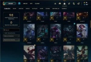 Conta prata 4 com 72 Champs e 42 skins (Criada em 2012) - League of Legends LOL