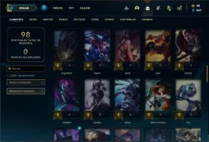 Conta prata 4 com 72 Champs e 42 skins (Criada em 2012) - League of Legends LOL